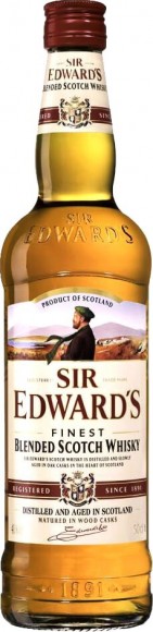 Виски Сир Эдвардс 3 года купажированный шотландский 40% 0,5л