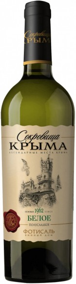Вино Сокровища Крыма бел п/сл 12% 0,75л