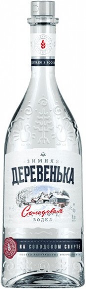 Водка Зимняя Деревенька на солодовом спирте Альфа 40% 0,5л