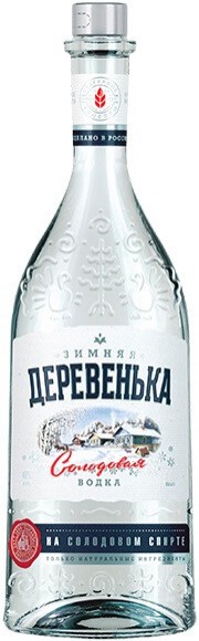 Водка Зимняя Деревенька на солодовом спирте Альфа 40% 0,7л
