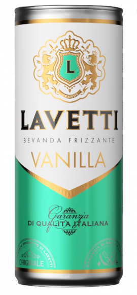 Напиток виноградосодержащий газированный сладкий Лаветти Ванилла 8% 0,25л ж/б