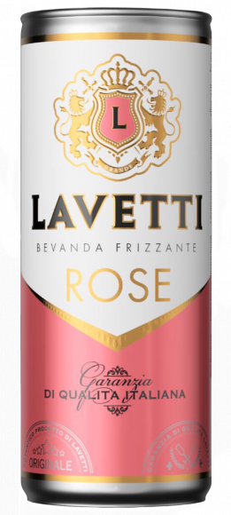 Напиток виноградосодержащий газированный сладкий Лаветти Розе 8% 0,25л ж/б